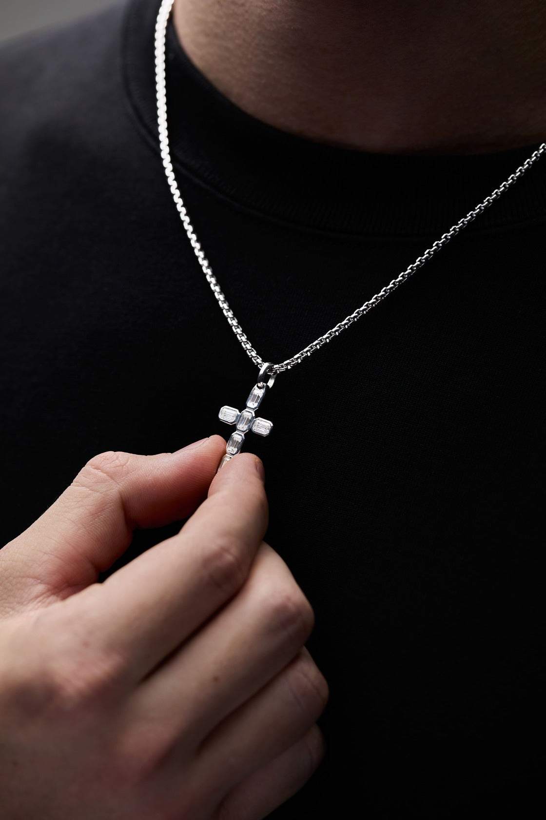 Emerald Cross Pendant