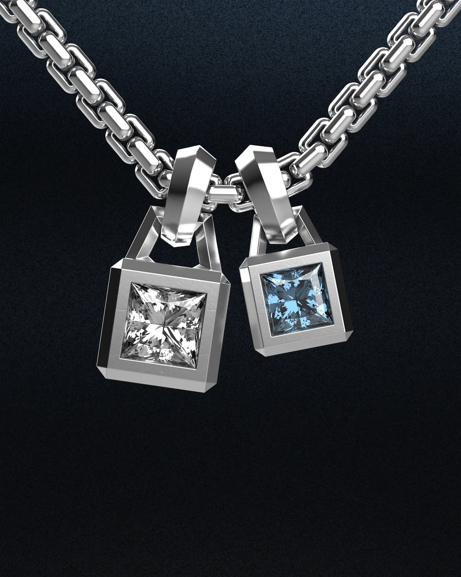 Double Monarch Cube Pendant