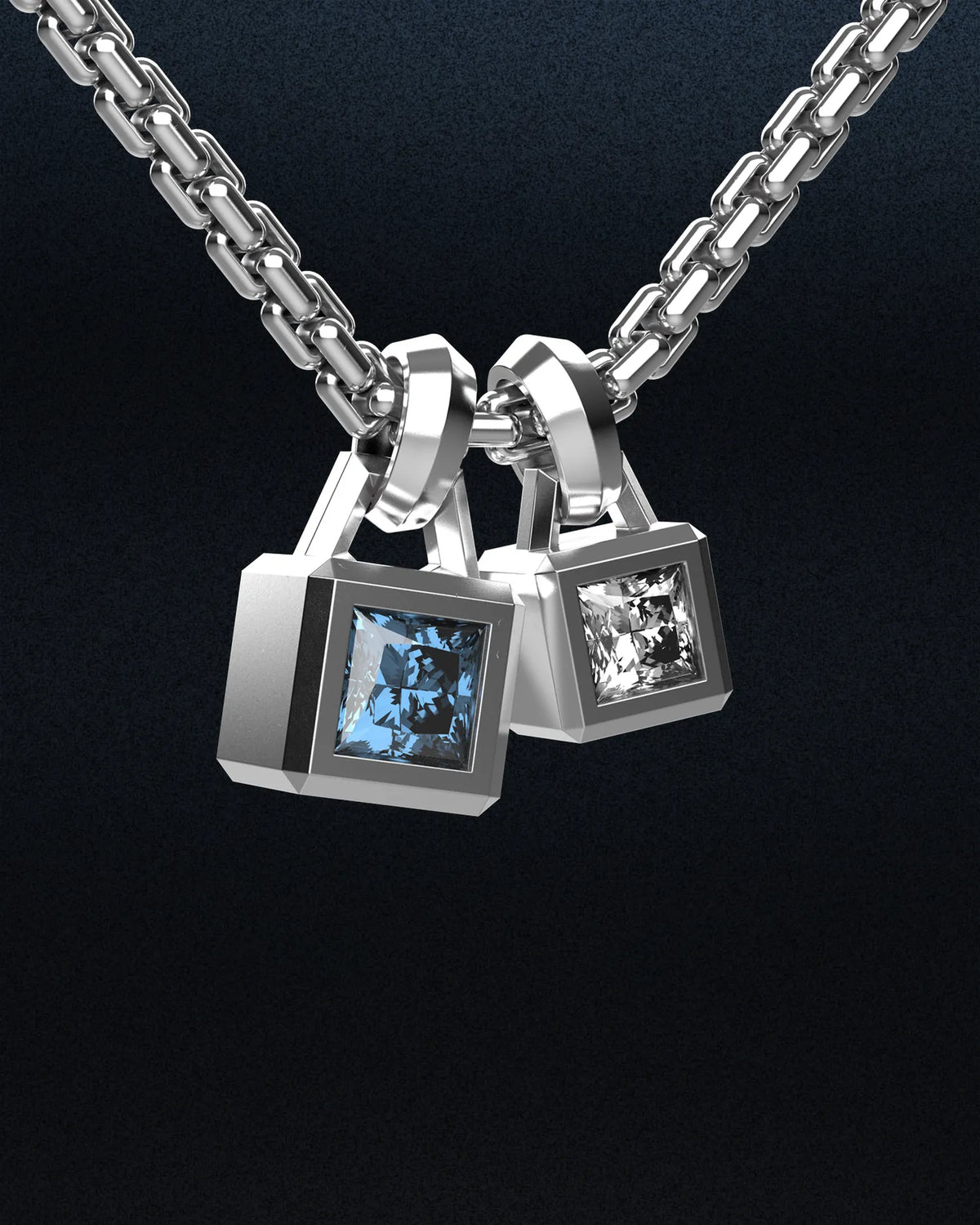 Double Monarch Cube Pendant