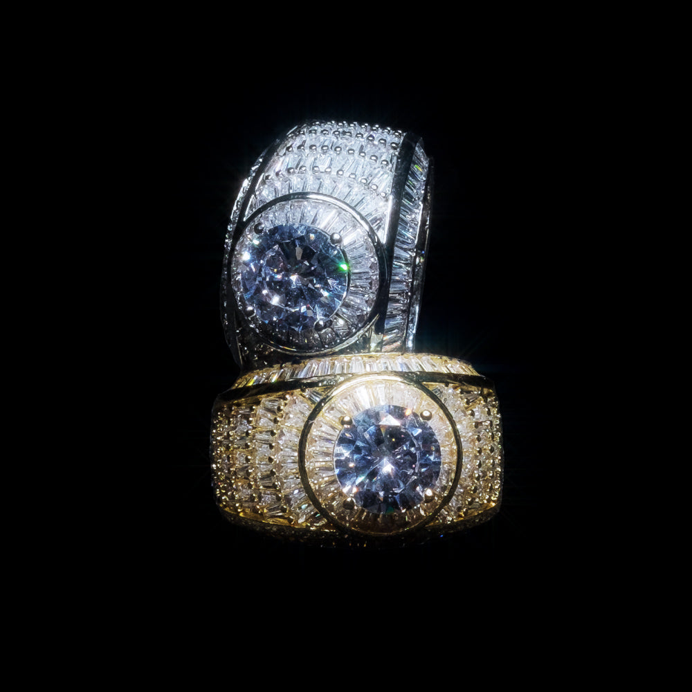 Cluster Baguette Ring