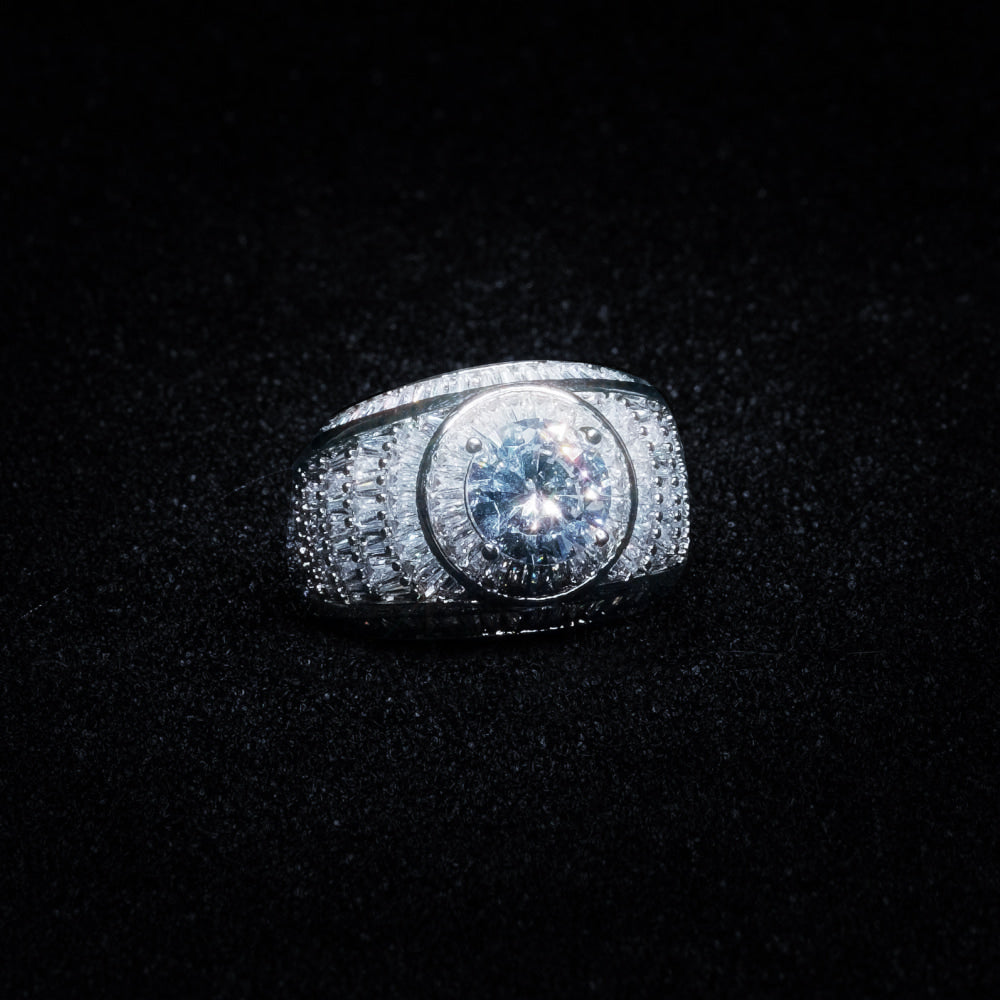 Cluster Baguette Ring