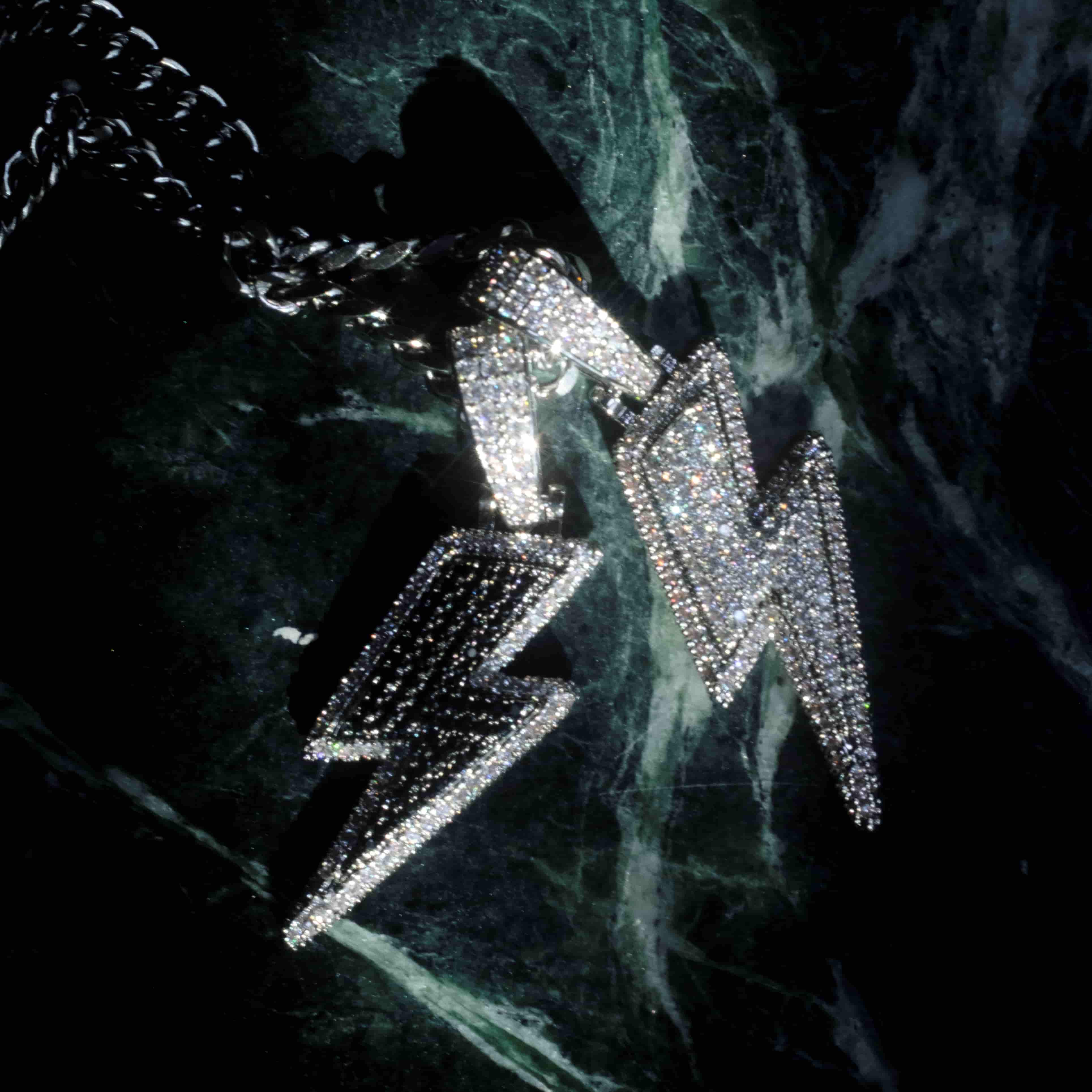 Black Diamond Lightning Bolt Pendant