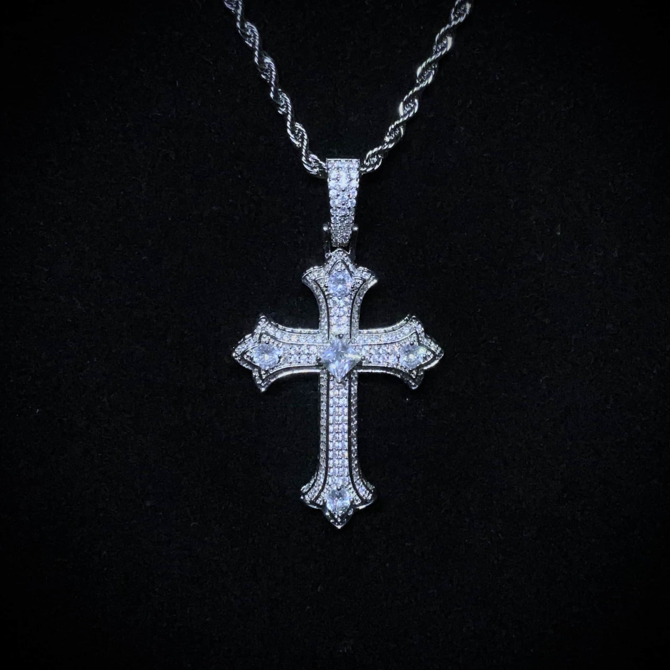 Diamond Budded Cross Pendant | Ice Mob