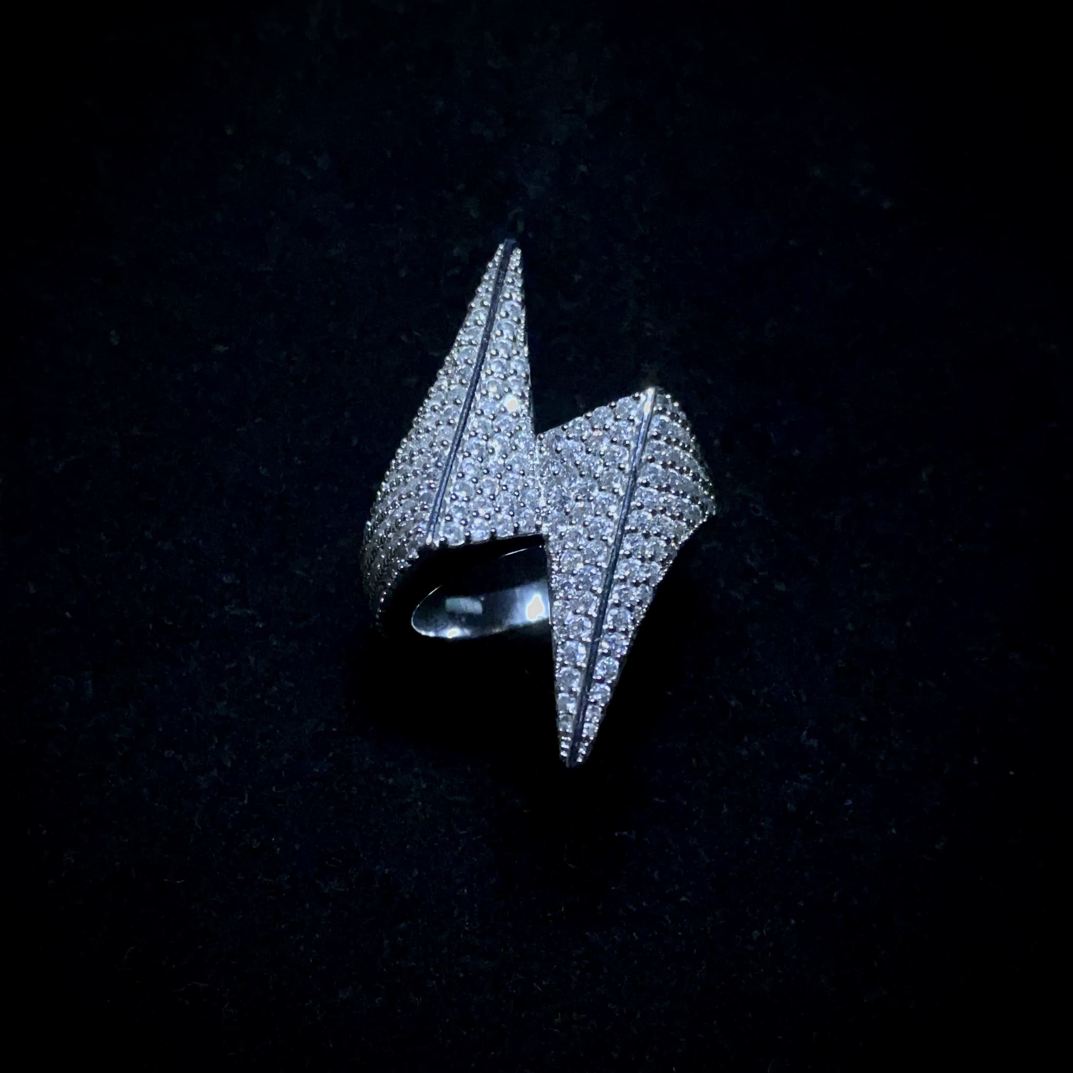 Iced Lightning Bolt Ring | Ice Mob