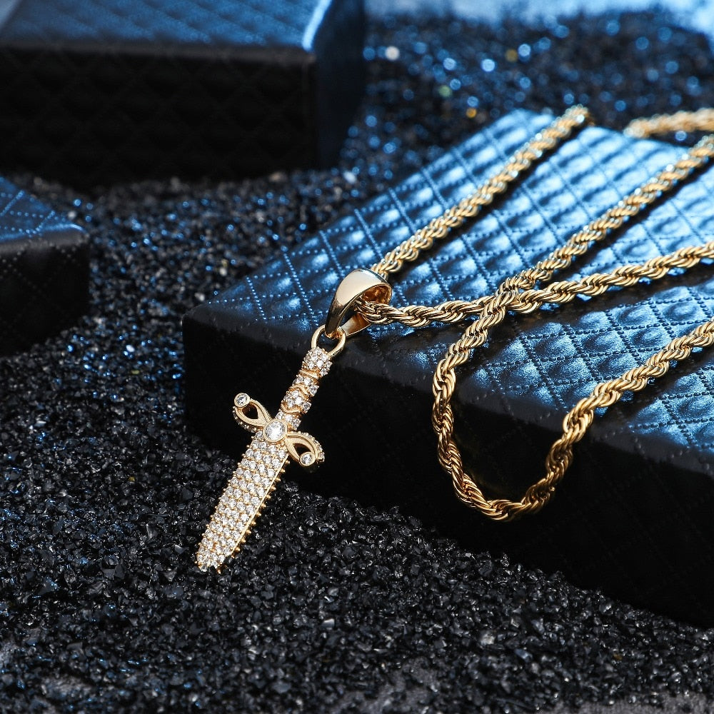 Diamond Knife Pendant