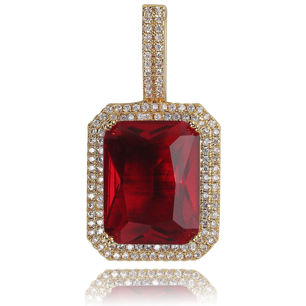 Iced Blood Stone Pendant