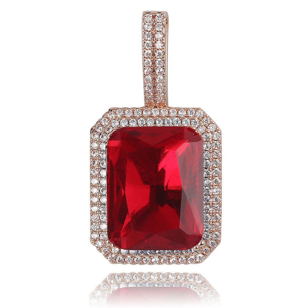 Iced Blood Stone Pendant
