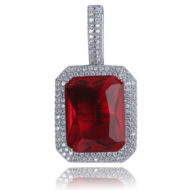 Iced Blood Stone Pendant