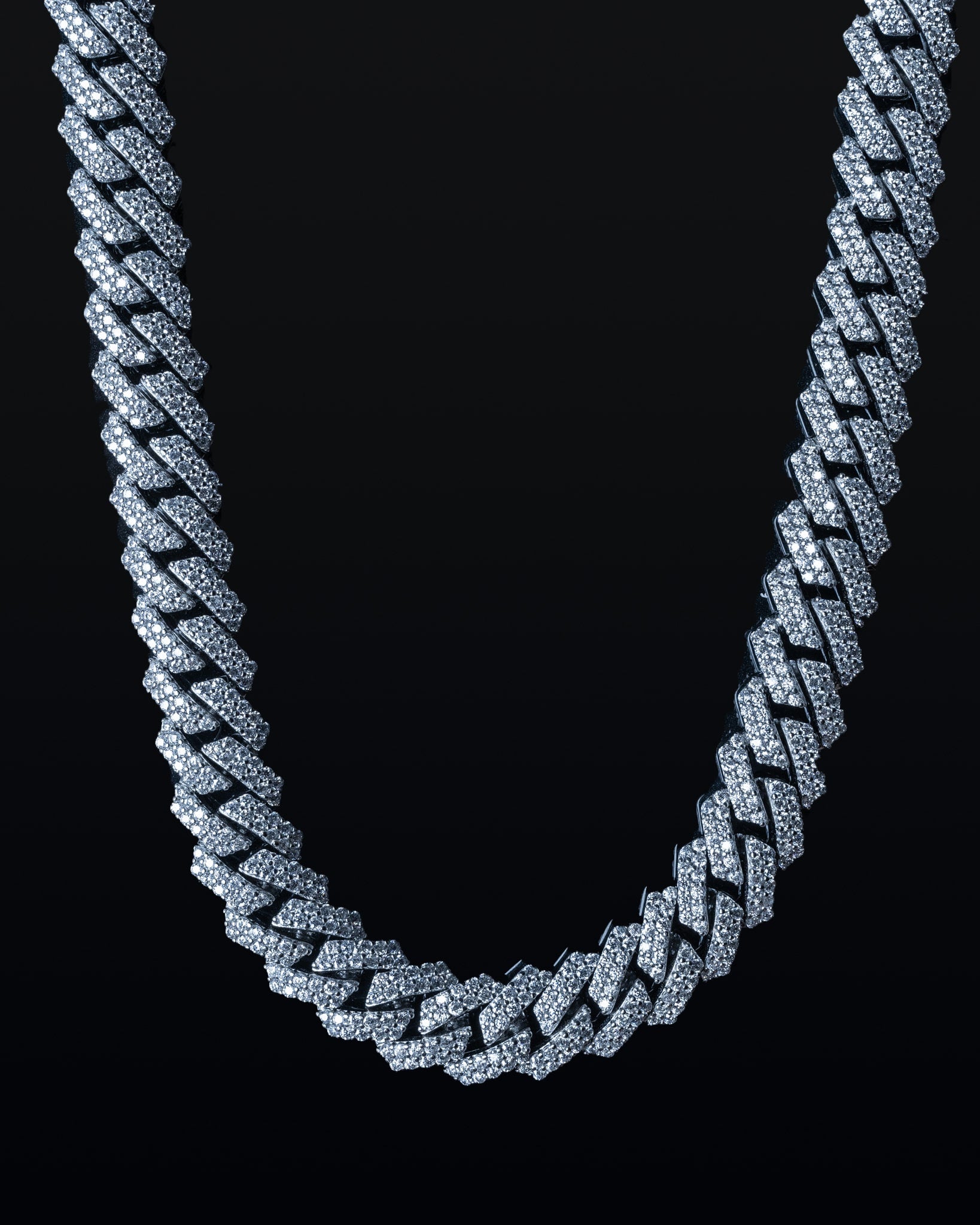 Moissanite 10mm Prong Link Chain