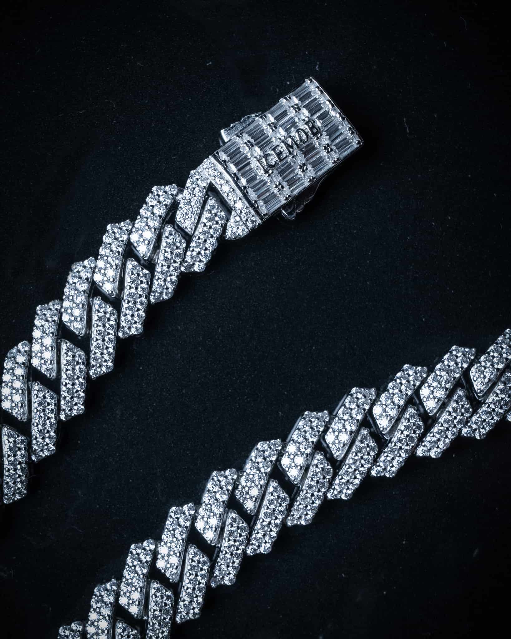 Moissanite 10mm Prong Link Chain