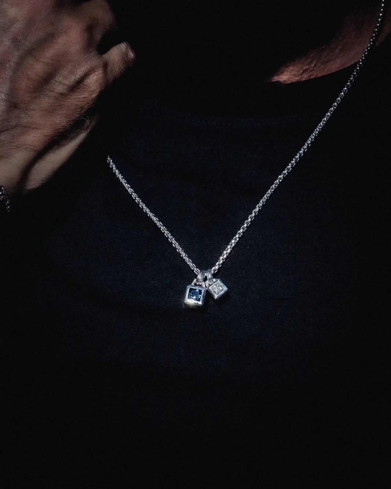 Double Monarch Cube Pendant