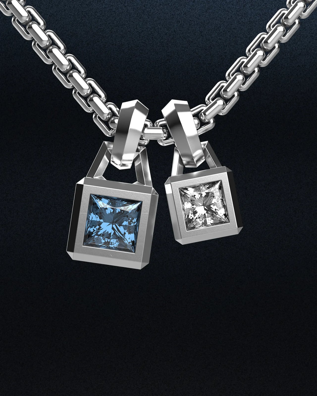 Double Monarch Cube Pendant