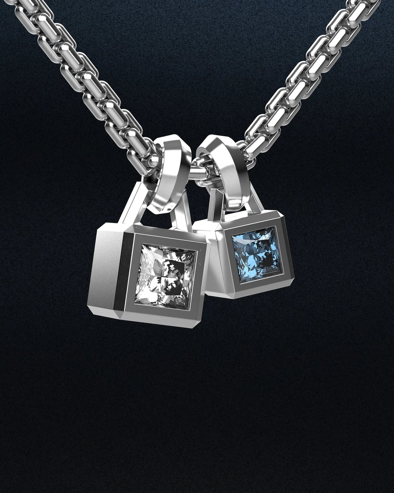 Double Monarch Cube Pendant
