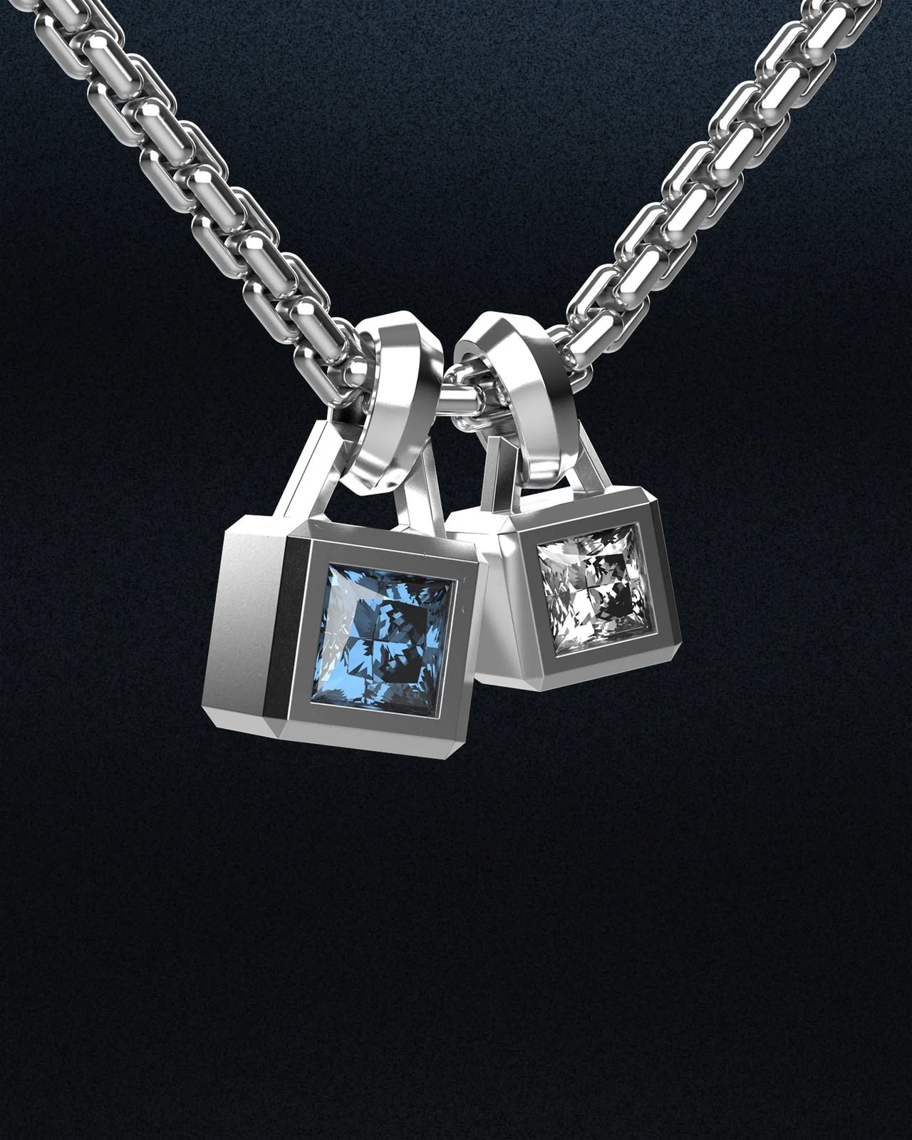 Double Monarch Cube Pendant