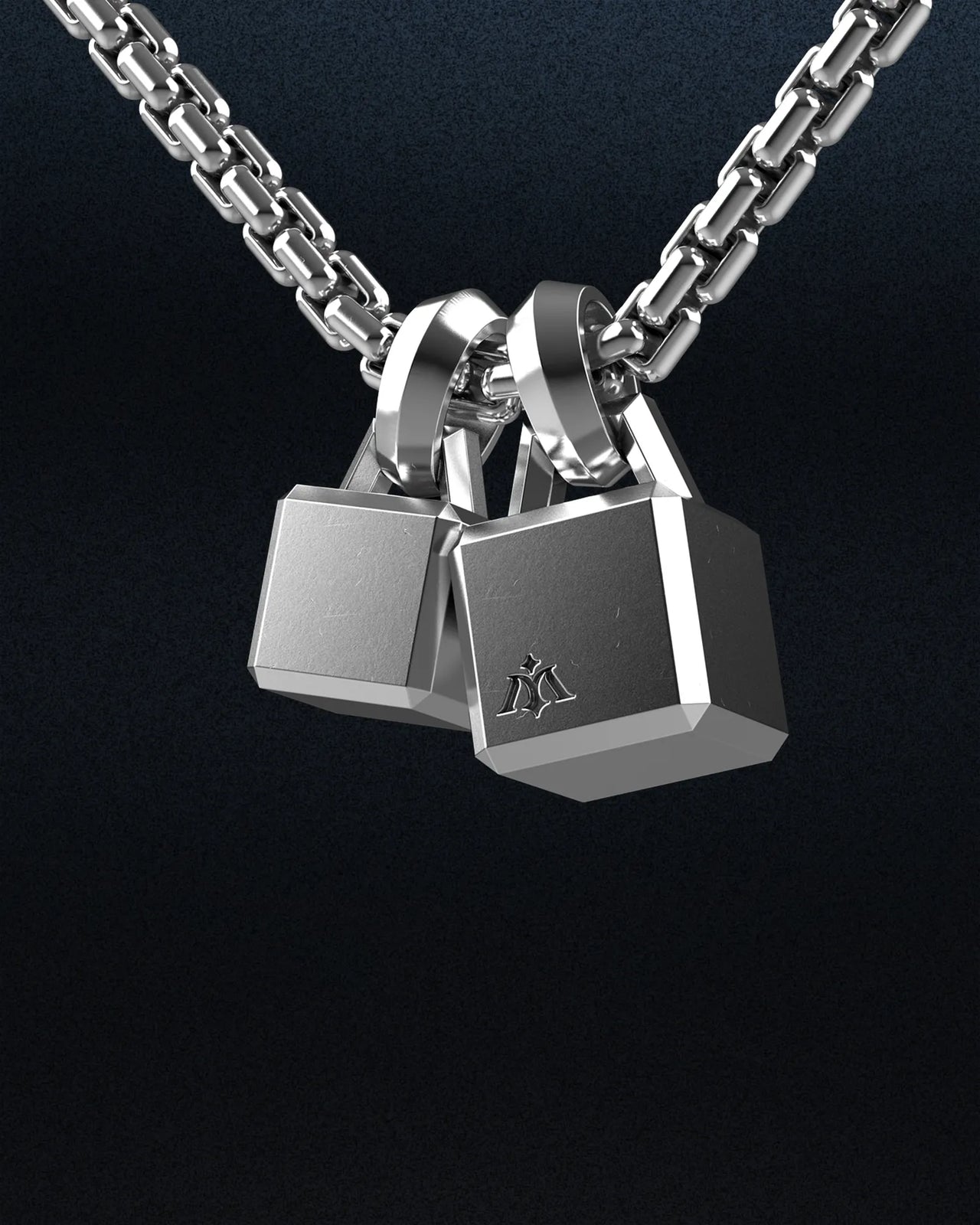 Double Monarch Cube Pendant