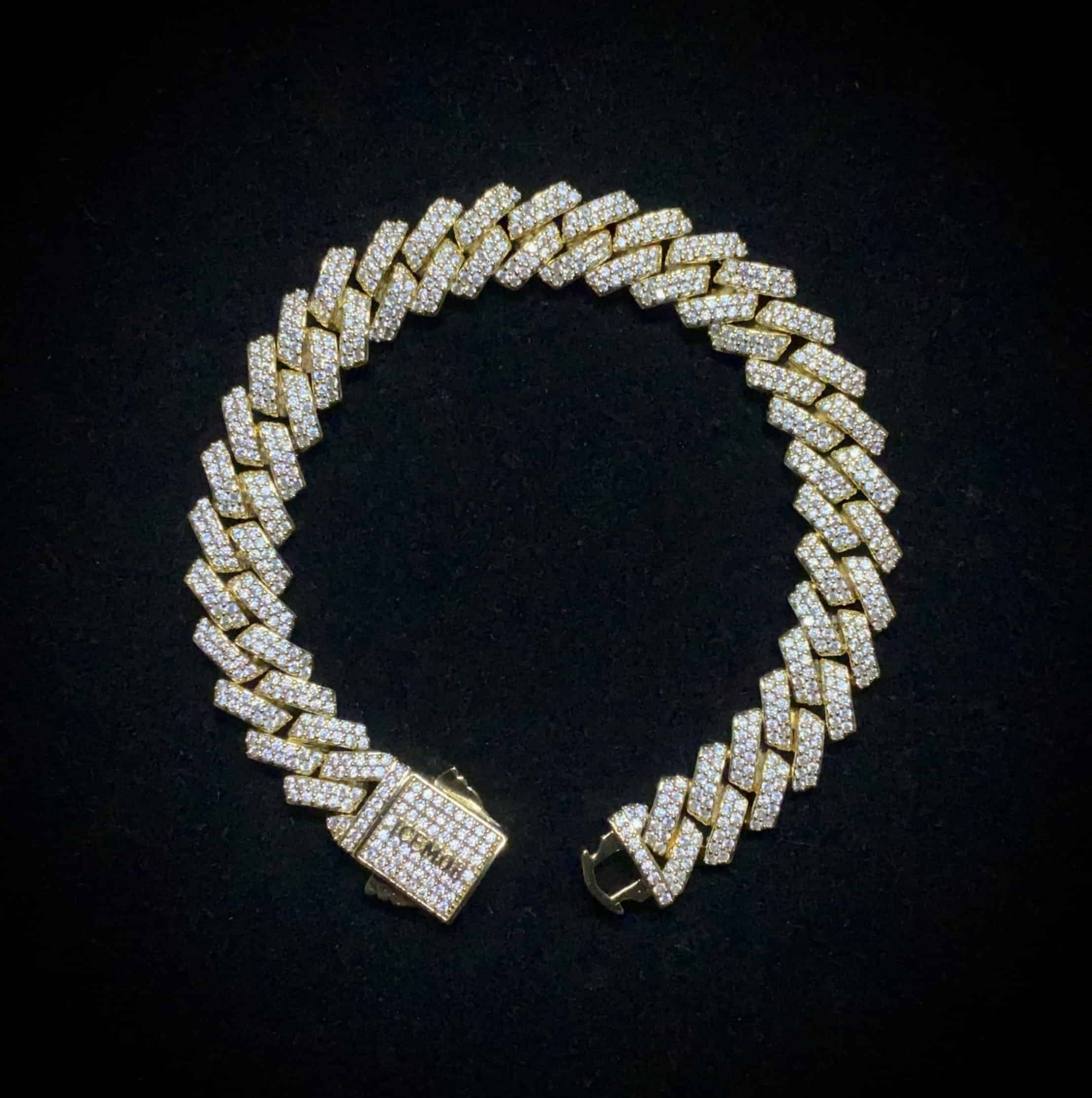 10mm Diamond Prong Link Bracelet