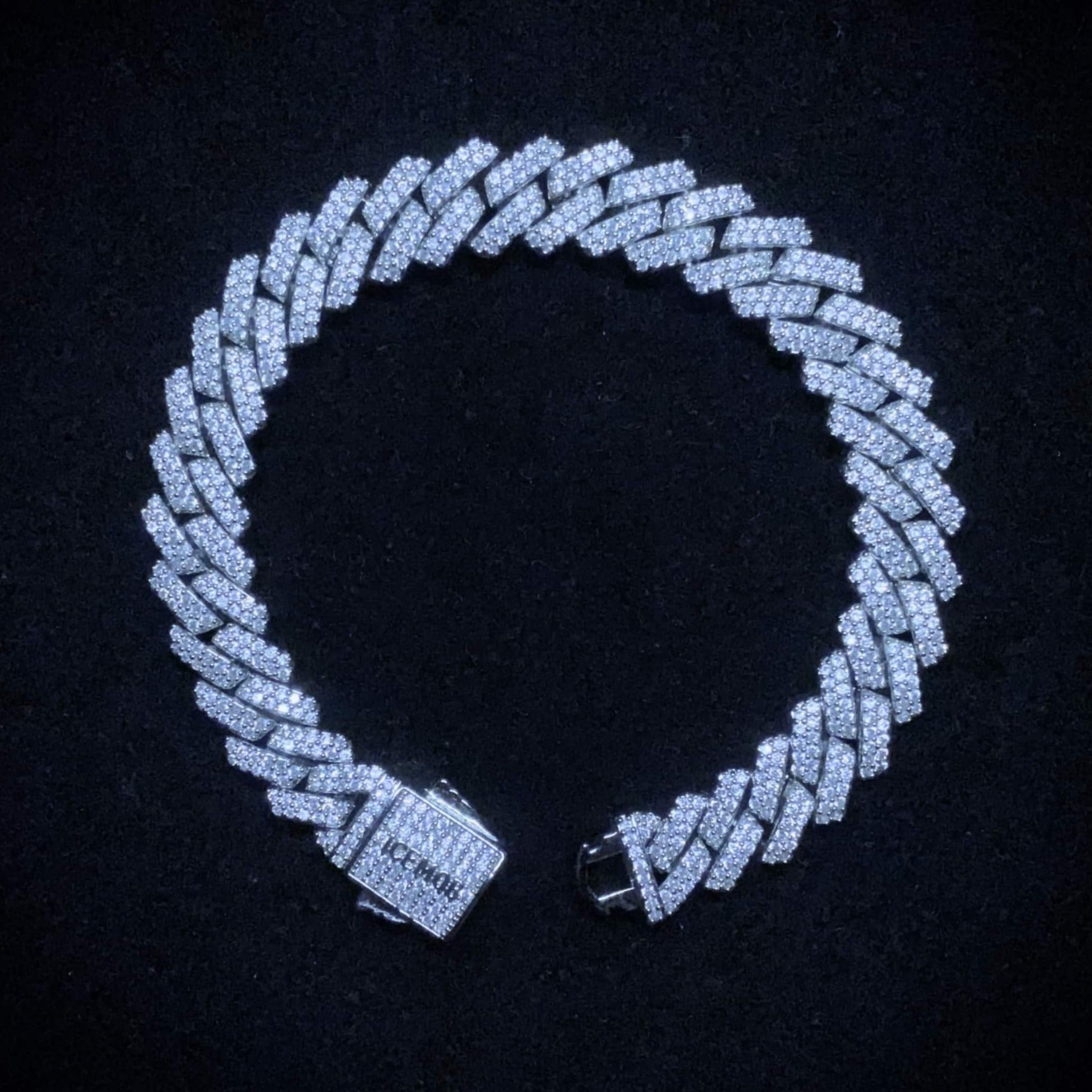 10mm Diamond Prong Link Bracelet | Ice Mob