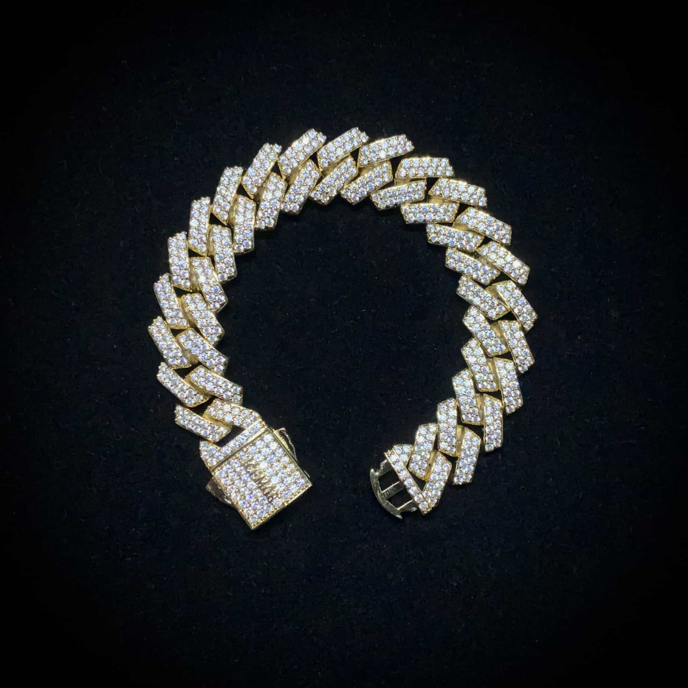 14mm Diamond Prong Link Bracelet