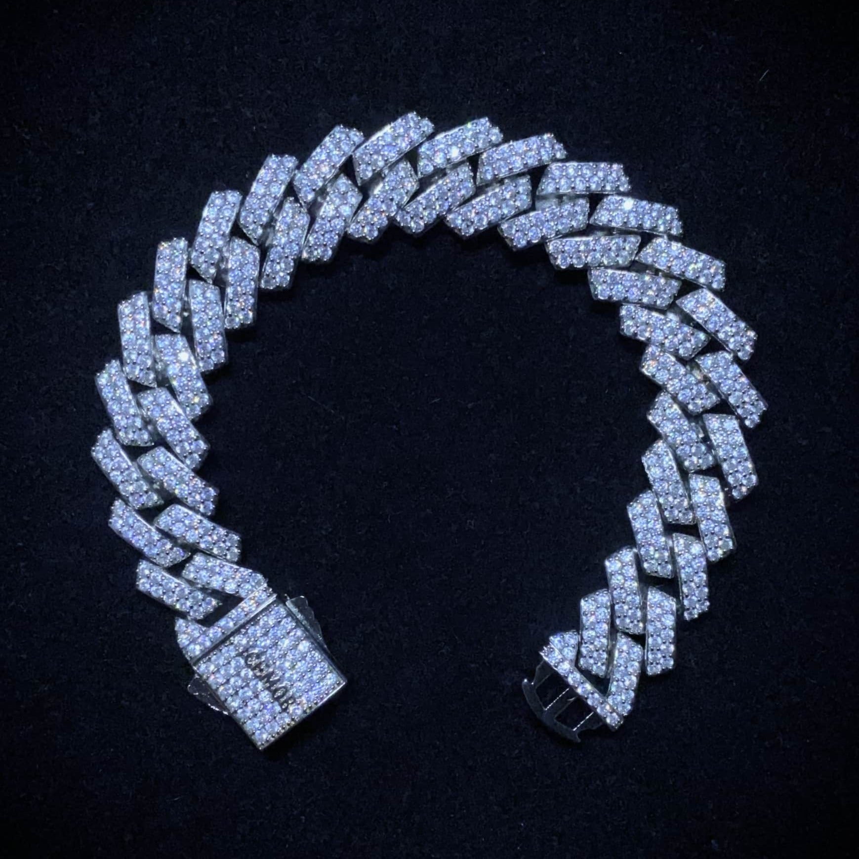 14mm Diamond Prong Link Bracelet | Ice Mob
