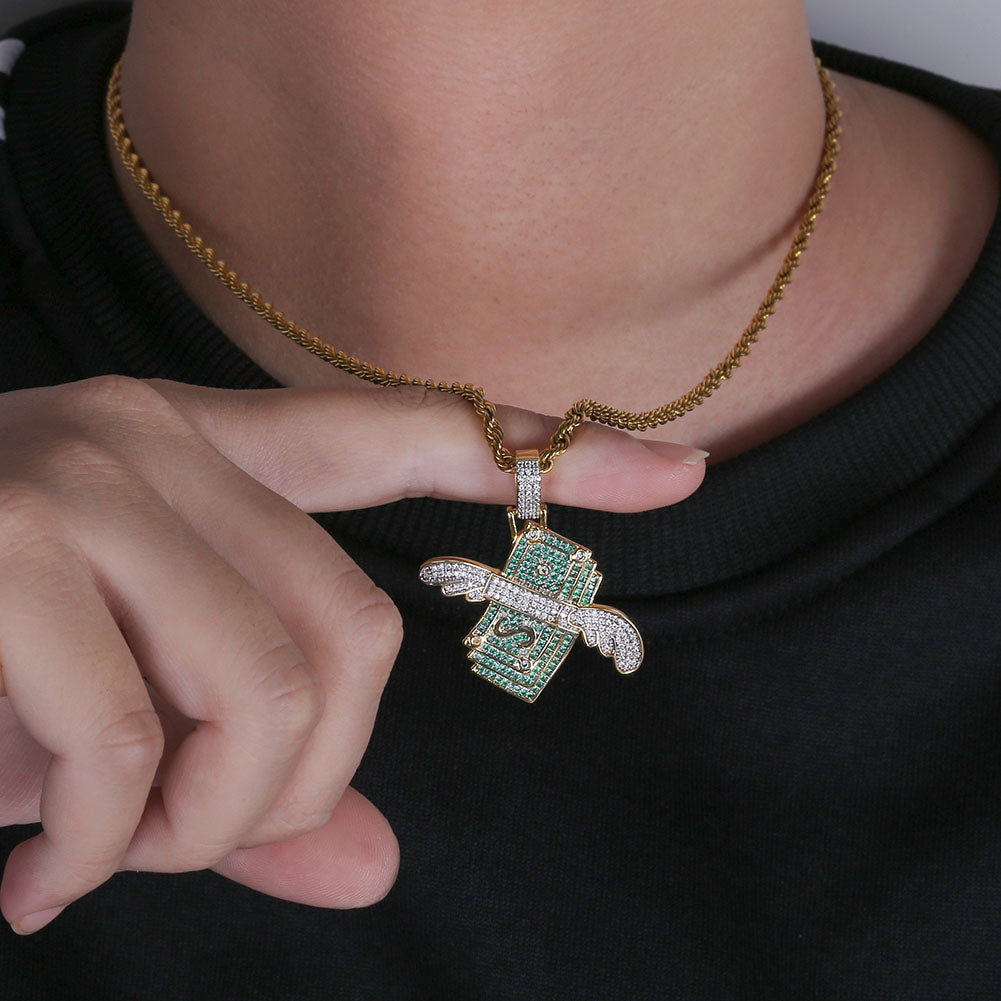 Iced Out Cash Pendant | Ice Mob