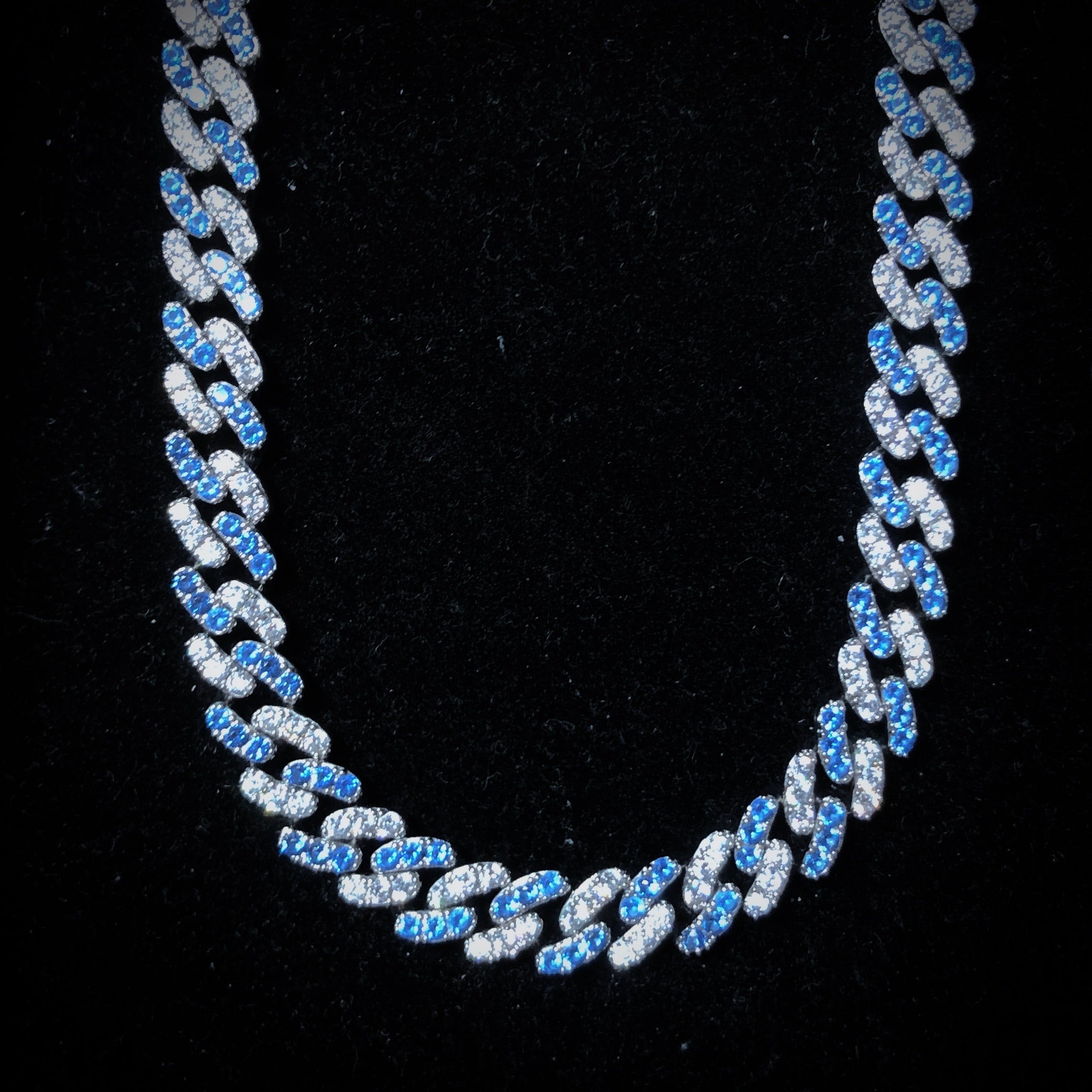 8mm Blue Diamond Cuban Chain | Icemob