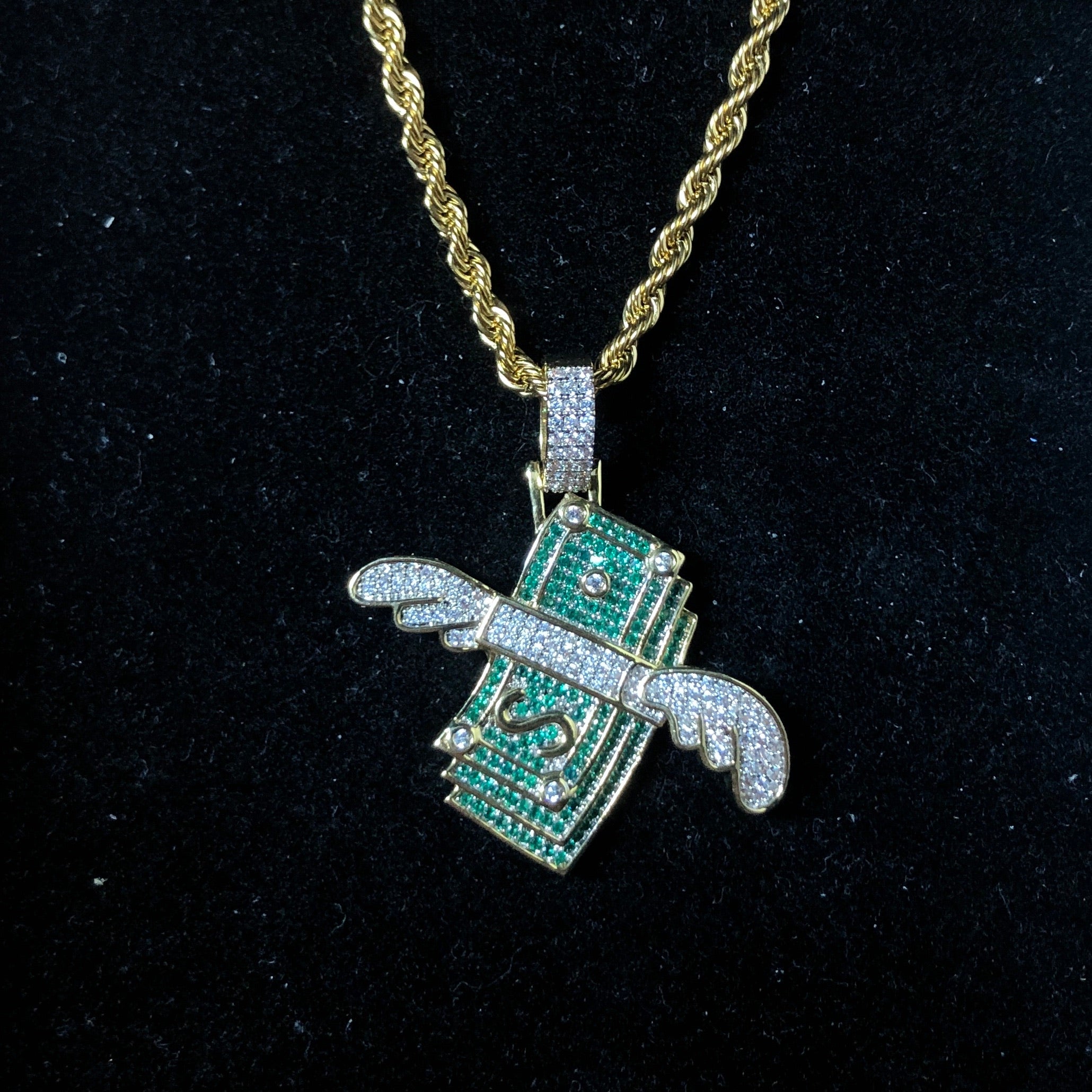 Iced Out Cash Pendant | Ice Mob
